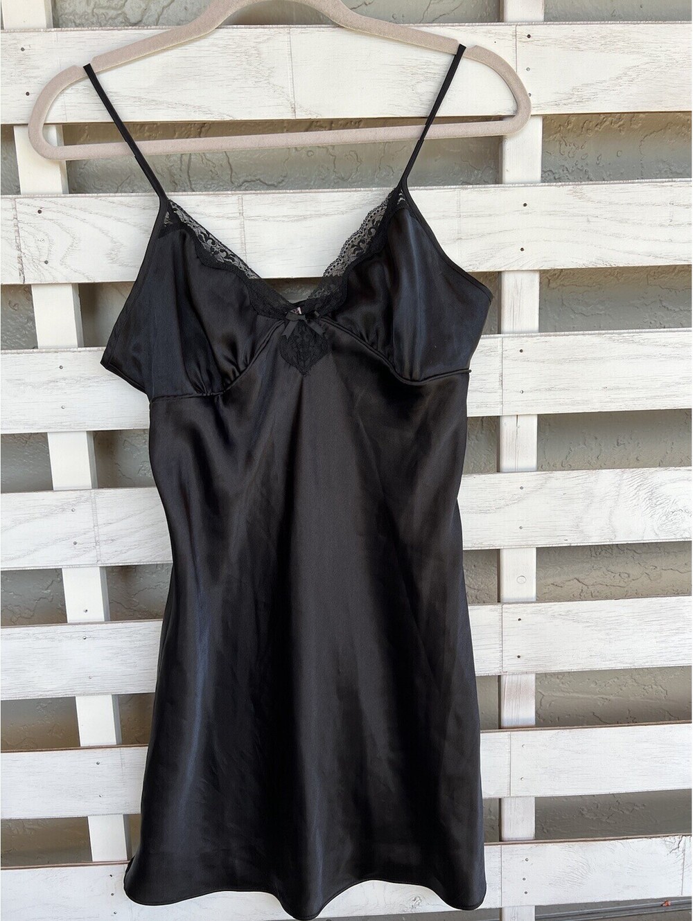 Women's Lingerie Sexy Lace Chemise Nightgown Size Small Black Sleepwear Dress.